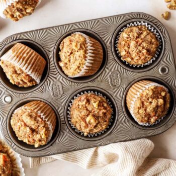 muffins de cenoura e nozes