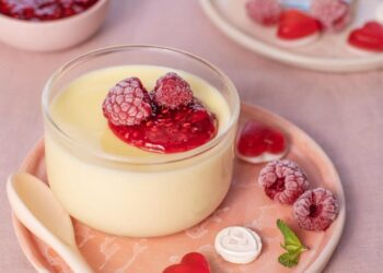 Mousse de limão e framboesa