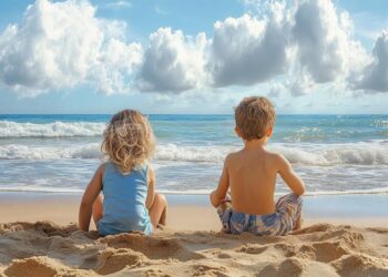 praia crianças verão