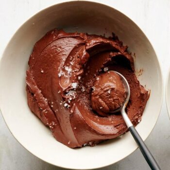 mousse de chocolate com flor de sal