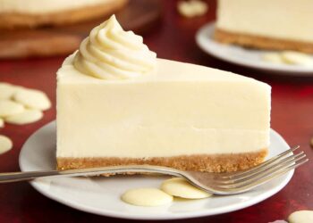 Cheesecake de chocolate branco