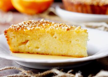 Bolo de laranja e mel