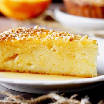 Bolo de laranja e mel