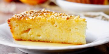 Bolo de laranja e mel