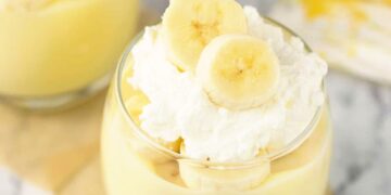 mousse de banana e iogurte grego