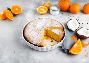 Bolo de laranja e coco