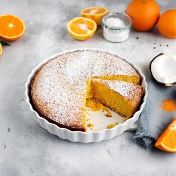 Bolo de laranja e coco