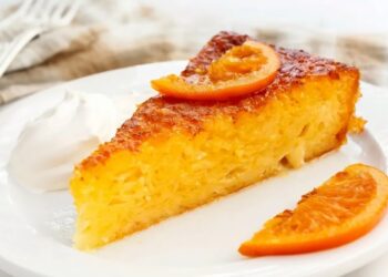 Tarte queijada de laranja