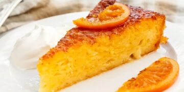 Tarte queijada de laranja