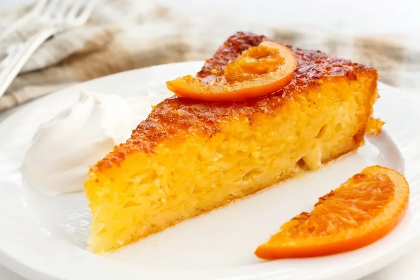 Tarte queijada de laranja