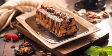 Semifrio de chocolate e café