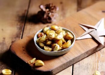 castanhas fritas na frigideira