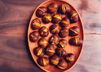 Castanhas assadas no forno com mel