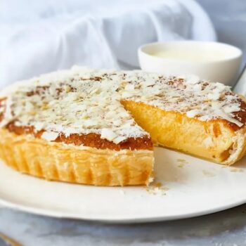 Tarte de coco e laranja