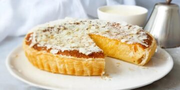 Tarte de coco e laranja