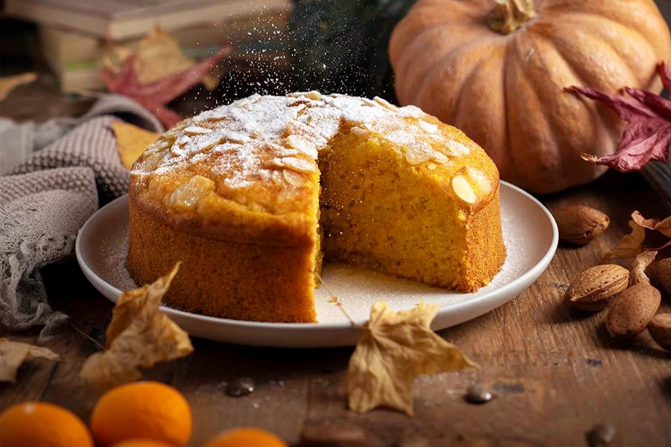 Bolo de abóbora e amêndoa