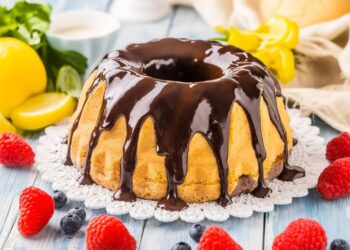 Bolo de cenoura com cobertura de chocolate