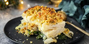 Bacalhau com crosta de broa
