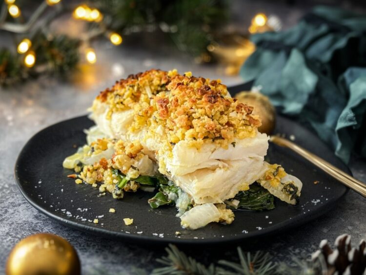 Bacalhau com crosta de broa