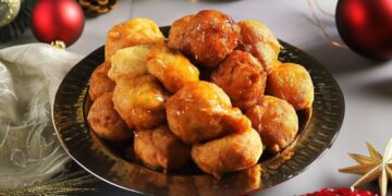 Sonhos de laranja com calda