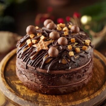 Bolo de chocolate de Natal