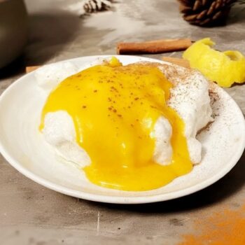 Farófias no forno com doce de ovos