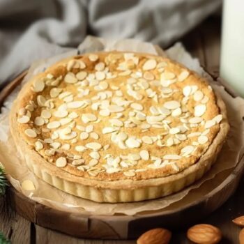 Tarte de leite com amêndoas