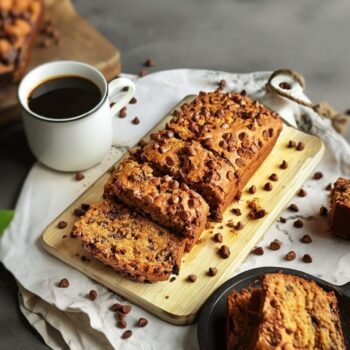 Bolo de banana com pepitas de chocolate