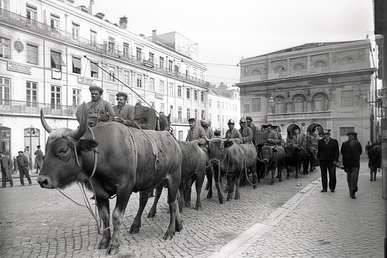 bois bravos nas ruas de Lisboa