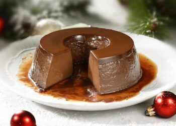 Pudim de pão com chocolate