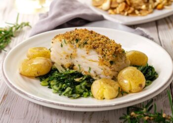 Bacalhau com broa e grelos