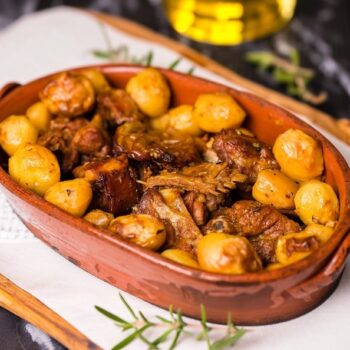 Cabrito assado no forno