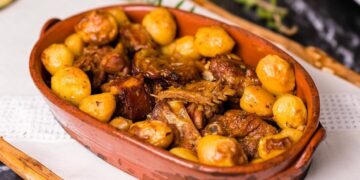 Cabrito assado no forno