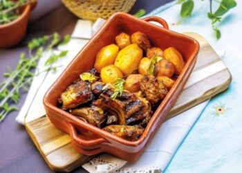 Cordeiro assado no forno à transmontana