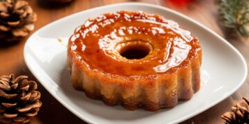 Pudim de mel com leite condensado