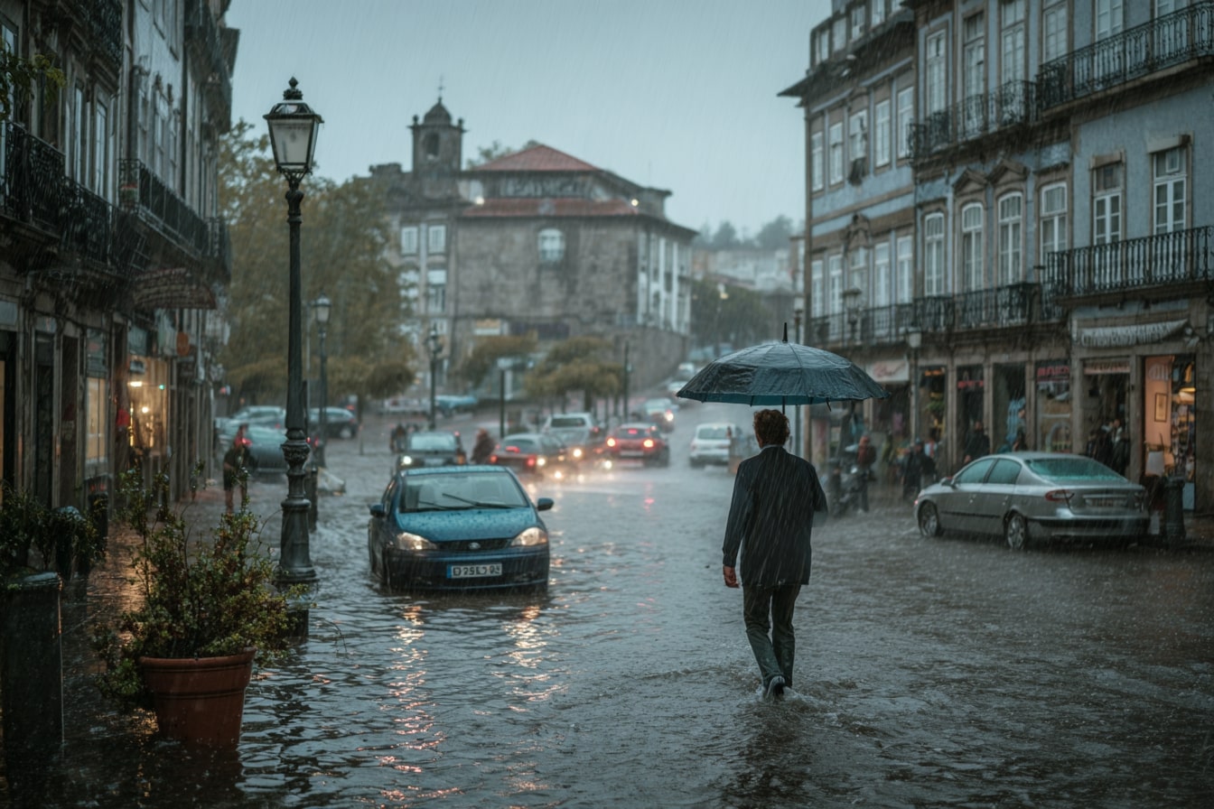 Chuva intensa regressa a Portugal e esta será uma das regiões mais atingidas da Europa
