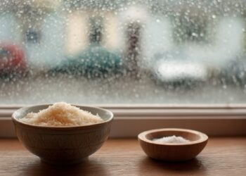 Sal e arroz: o truque económico para reduzir a humidade nas janelas durante o Inverno