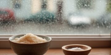 Sal e arroz: o truque económico para reduzir a humidade nas janelas durante o Inverno