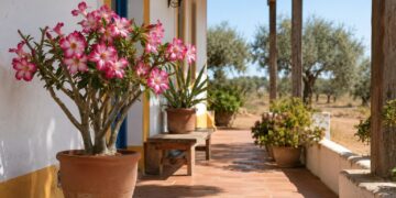 Rosa-do-deserto: o guia completo para cultivar esta planta exótica e resistente