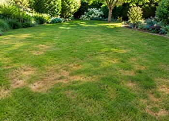 Porque a relva do jardim fica com manchas amarelas em certas zonas