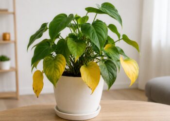 Porque as folhas das plantas de interior ficam amarelas