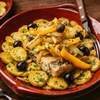 Bacalhau à minhota: a receita do Minho com batata e pimento verde