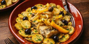 Bacalhau à minhota: a receita do Minho com batata e pimento verde