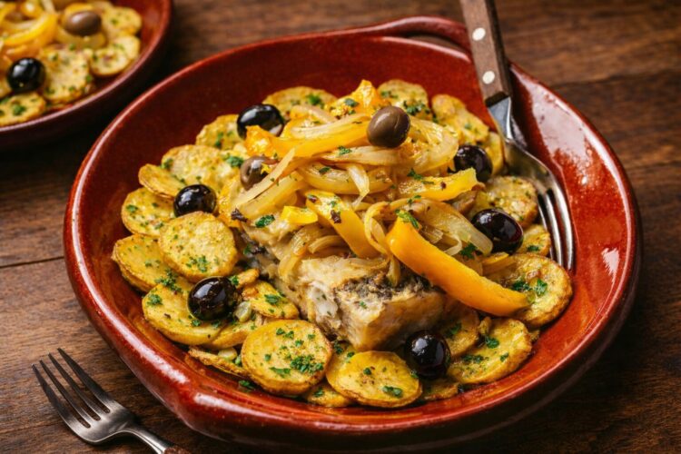 Bacalhau à minhota: a receita do Minho com batata e pimento verde