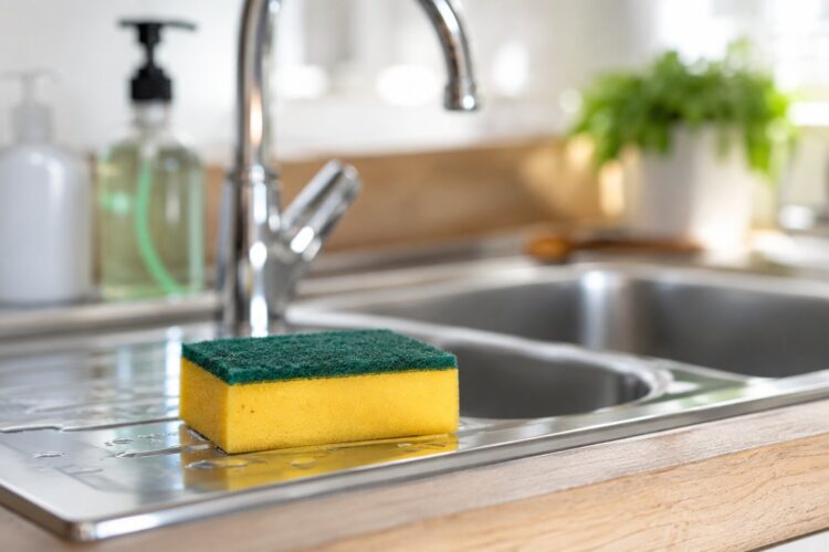 Porque as esponjas da cozinha são um dos objetos mais sujos de casa