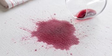 Como remover manchas de vinho tinto de tecidos e tapetes