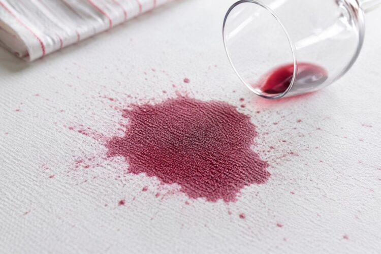 Como remover manchas de vinho tinto de tecidos e tapetes