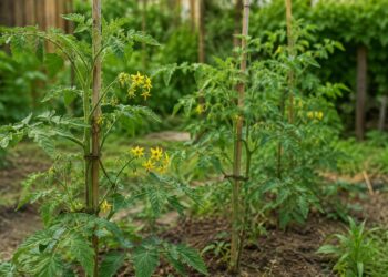 Porque os tomateiros deixam de dar frutos no verão mesmo com muitas flores
