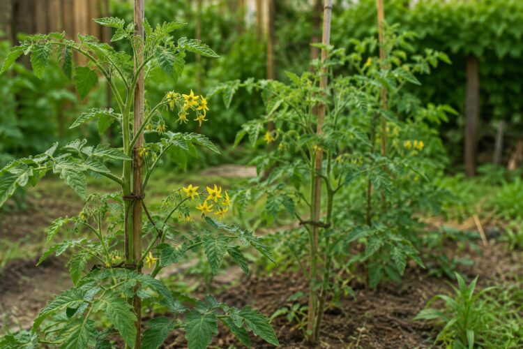 Porque os tomateiros deixam de dar frutos no verão mesmo com muitas flores