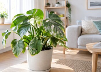 Sinais de que uma planta de interior está a receber sol a mais